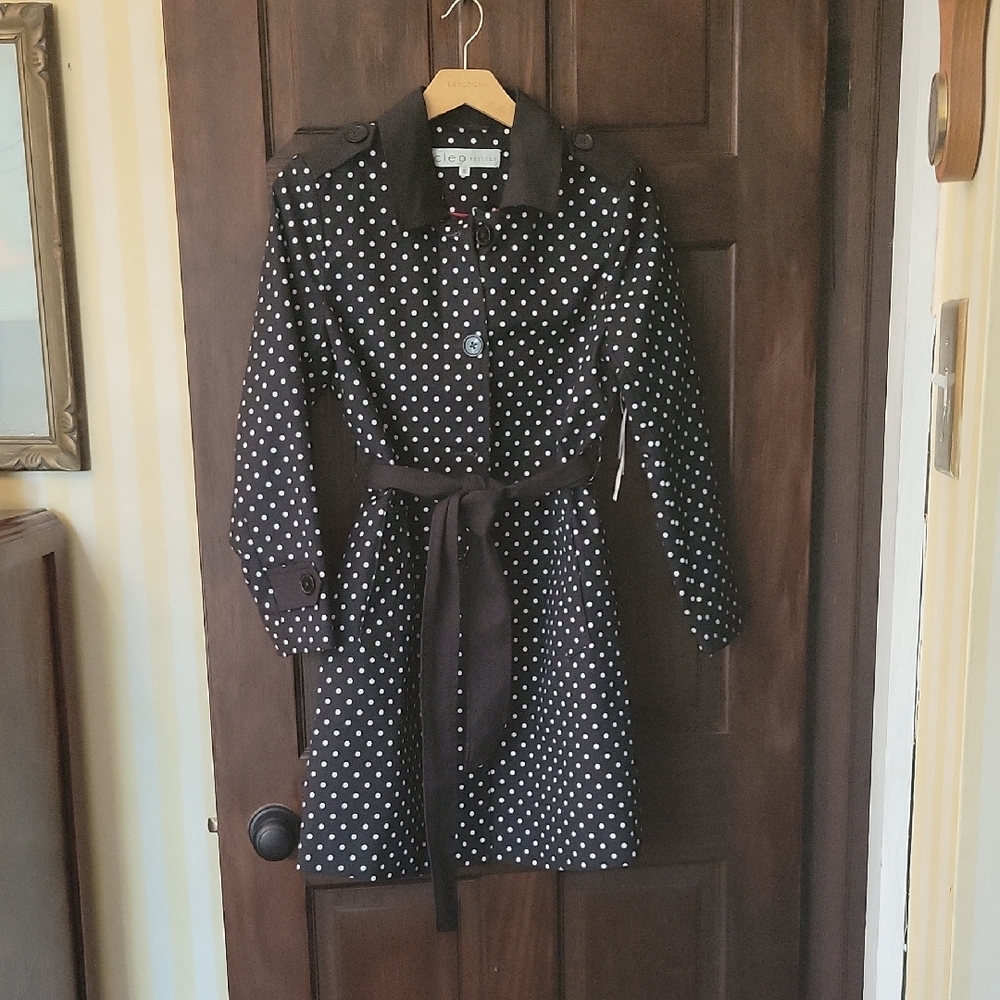 Cleo Black and White Polka Dot Long Sleeve Dress
